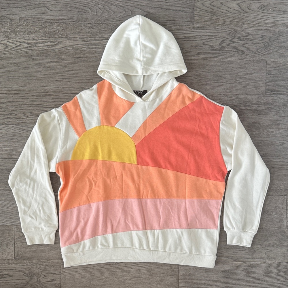 🌼VINYL STUDIO🌼 NWT Colorful Sunrise Hoodie, Size XL
